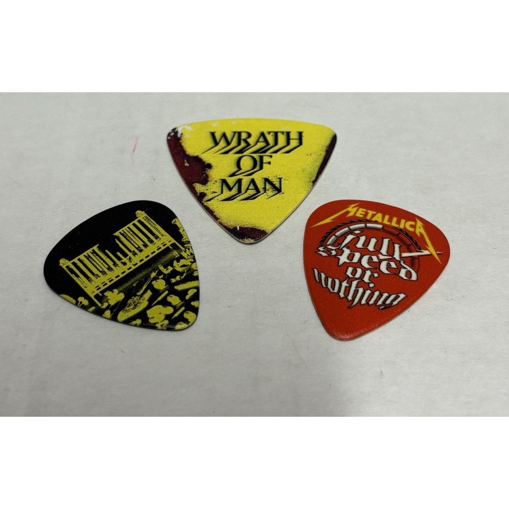 Metallica Guitar Picks M72 World Tour Wrath of Man Full Speed Set of 3